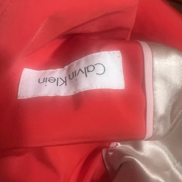 Calvin Klein CK Button Front Lined  Jacket Red  Women’s Small - Picture 6 of 7